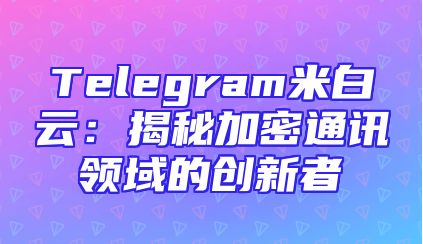 Telegram米白云：揭秘加密通讯领域的创新者